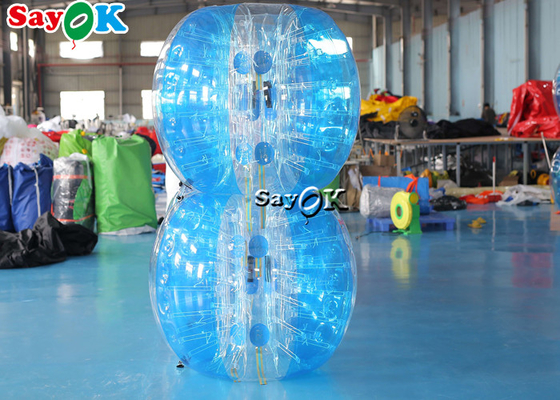 نفخ ألعاب الكرنفال الكبار TPU PVC الجسم زورب الوفير الكرة مجموعة شفافة الأزرق الوردي نفخ فقاعة كرة القدم