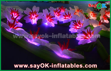 حزب الديكور الإضاءة نفخ بقيادة زهرة سلسلة أكسفورد القماش نفخ الزهور مع أضواء LED