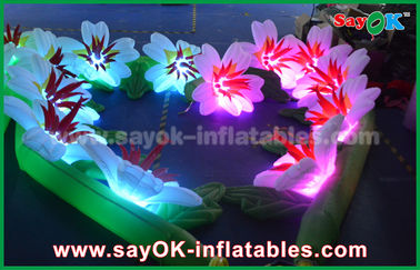 حزب الديكور الإضاءة نفخ بقيادة زهرة سلسلة أكسفورد القماش نفخ الزهور مع أضواء LED