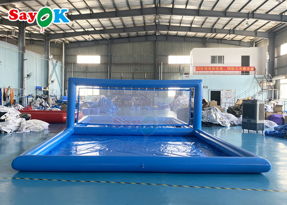 الرياضات المائية القابلة للنفخ حمام شاطئ عملاق ملعب الكرة الطائرة القابلة للنفخ ملعب كرة الطائرة المائي القابلة للنفخ 10x5x2.1mH