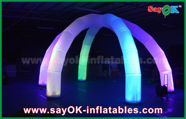 قوس لحفل الزفاف DIA 5m LED ضوء الممر نفخ قوس مع 6 أرجل قماش نايلون متعدد الألوان