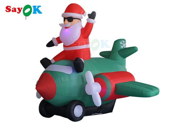 أكسفورد القماش نفخ الرجل العجوز الصمام عيد الميلاد سانتا كلوز تحلق طائرة تهب