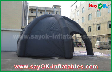 أسود PVC نفخ الهواء خيمة / الإعلان قبة العنكبوت خيمة مع المنفاخ