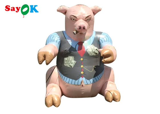 EN71 شخصيات الرسوم المتحركة القابلة للنفخ نموذج الخنزير الإعلانات الزخرفة الخارجية انفجار شخصيات الرسوم المتحركة