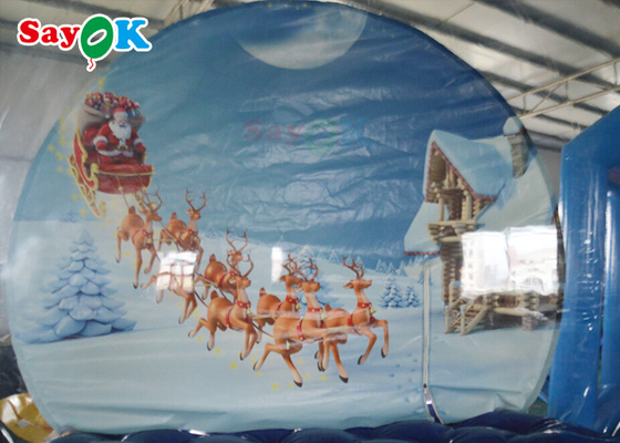 3m PVC واضح قبة نفخ فقاعة خيمة عيد الميلاد موضوع ثلج للإعلان عن الحدث