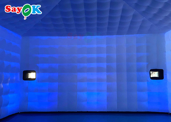 خيمة عملاقة متحركة 8x8x4m في الهواء الطلق قابلة للنفخ مع مصابيح LED مقاومة للماء