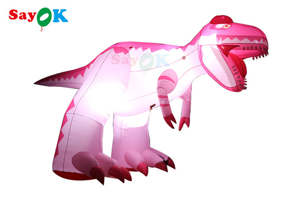 الوردي 4m شخصيات الرسوم المتحركة القابلة للنفخ الديناصور الدفاع عن الرطوبة البالونات الحيوانية القابلة للنفخ