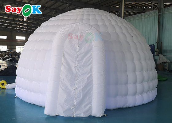 6x5x3.2m خيمة بيضاء نقية قابلة للنفخ مع مصابيح LED