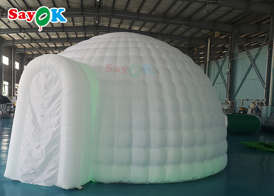 خيمة بيضاء للتخييم قابلة للنفخ في الهواء الطلق قبة منزل 6x5x3.2mH