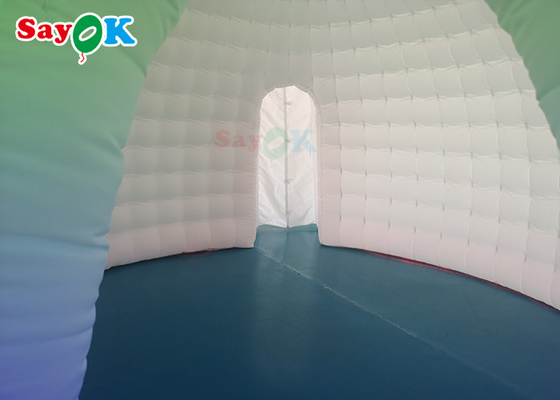 خيمة بيضاء للتخييم قابلة للنفخ في الهواء الطلق قبة منزل 6x5x3.2mH