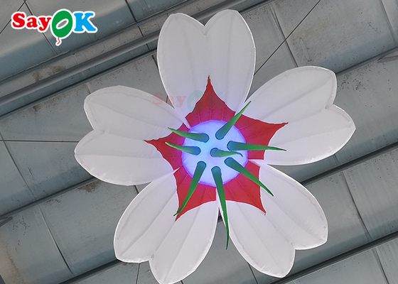 تخصيص زهرة عملاقة قابلة للنفخ معلقة الزفاف Inflables LED زهرة الديكور