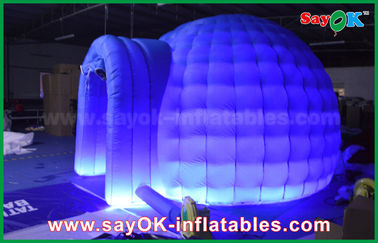خيمة نفخ الهواء الأزرق أكسفورد نفخ الهواء خيمة الإضاءة جولة قبة خيمة مع 4m ديا للحدث