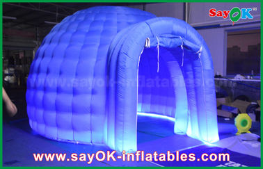 خيمة نفخ الهواء الأزرق أكسفورد نفخ الهواء خيمة الإضاءة جولة قبة خيمة مع 4m ديا للحدث