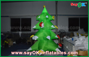 أخضر نايلون قابل للنفخ شجرة عيد ميلاد LED إنارة 2.5mm نايلون لعيد ميلاد