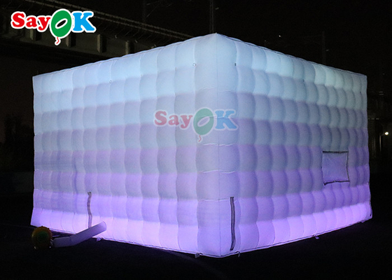 خيمة مكعب سوداء قابلة للانفجار مع إضاءة LED