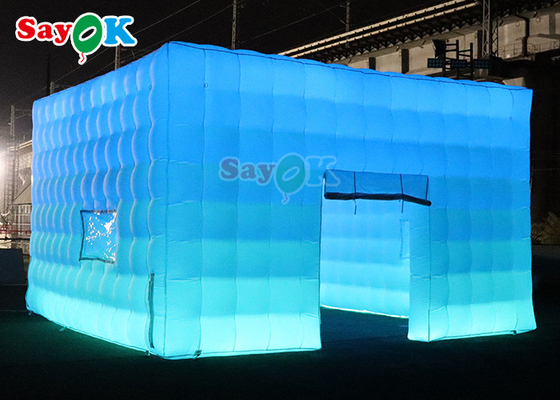 خيمة مكعب سوداء قابلة للانفجار مع إضاءة LED