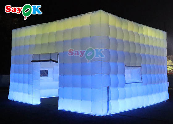خيمة مكعب سوداء قابلة للانفجار مع إضاءة LED