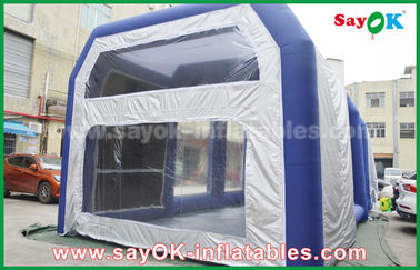 0.5mm PVC مخصص للنفخ المنتجات أبيض أزرق نفخ الرذاذ بوث خيمة البيت