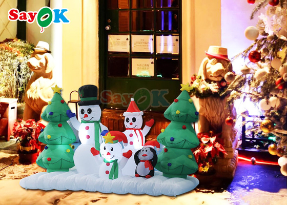 أضواء خارجية كبيرة رجل الثلج سانتا انفجار شجرة عيد الميلاد المضخات ديكورات الفناء