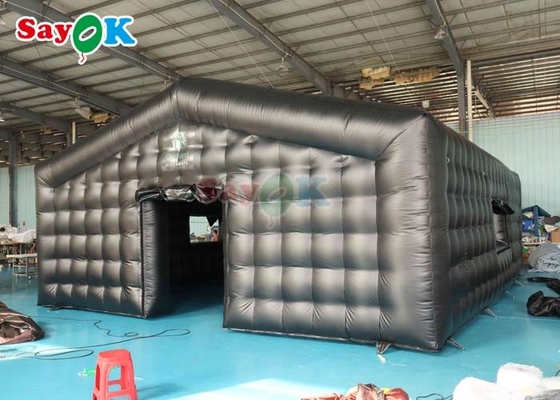 32خيمة هوائية ضخمة ذات عجلة 8 أقدام سوداء محمولة ديسكو نادي ليلي محمول خيمة حفلة ذات عجلة