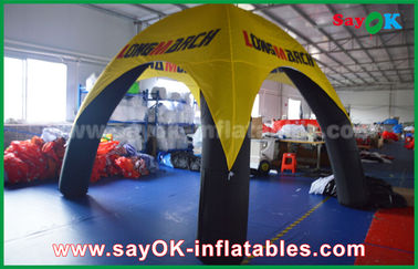 الذهاب في الهواء الطلق الهواء خيمة شعار المطبوعة 4 أرجل نفخ الهواء خيمة العنكبوت قبة خيمة مع مادة PVC