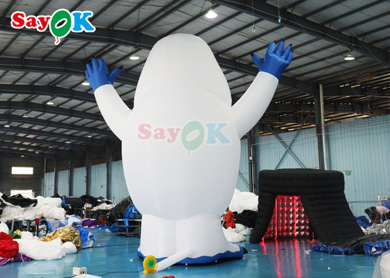 الحيوانات القابلة للنفخ عطلة الإضاءة المضيئة القابلة للنفخ وحش الثلج رجل الثلوج وحش الهواء لعبة للزينة في الهواء الطلق