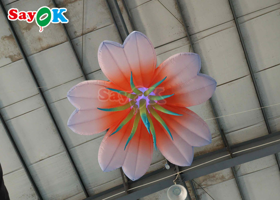 6.6FT زهرة ضخمة قابلة للنفخ مع أضواء LED زهرة قابلة للنفخ للحديقة