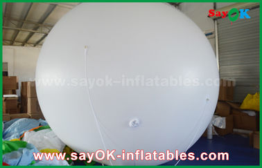 Giant 2m DIA pvc أبيض قابل للنفخ بالون هيليوم للإعلان في الهواء الطلق