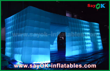 خيمة نفخ الهواء LED ضوء خيمة مكعب قابل للنفخ / خيمة الحزب في الهواء الطلق الطباعة الرقمية الكاملة