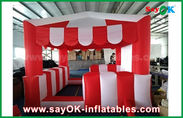 نفخ البيت خيمة مخصص الأحمر والأبيض نفخ الهواء خيمة للإعلان الحدث