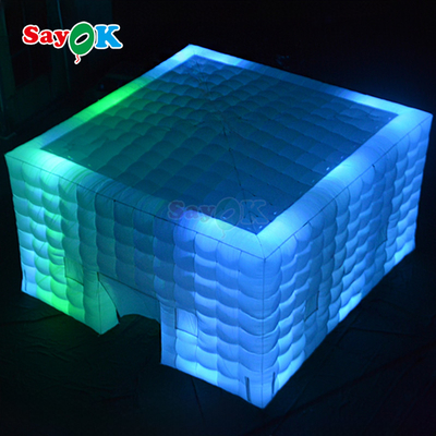 خيام التخييم 8m مربع خيمة مضخمة LED لـ 80 شخص حفلة في الهواء الطلق