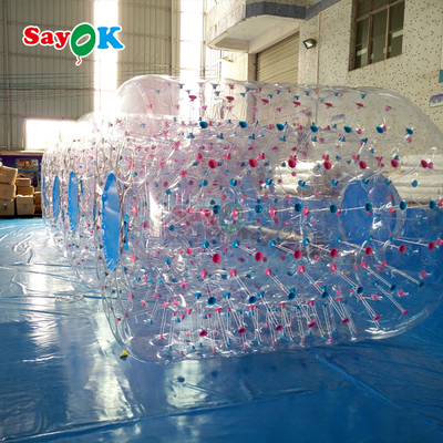 Sayok طائرة عائمة قابلة للنفخ كرة Aqua Zorbing كرة شفافة PVC أسطوانة كرة الفقاعات المائية البشرية للعبة الماء