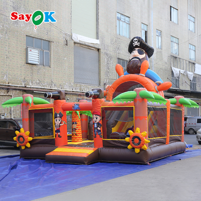 منزل نطاط تجاري على شكل سفينة قراصنة من Sayok مع منزلق