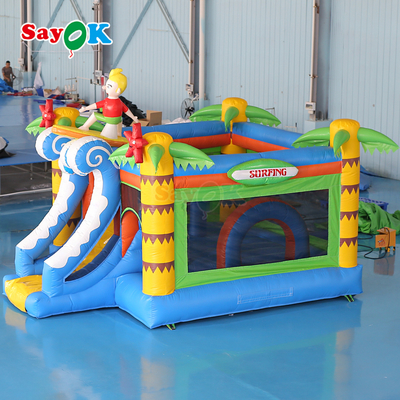 Sayok Surf Themed قصر القفز المضخم Commercial Bouncy Castle Combo المضخم للأطفال