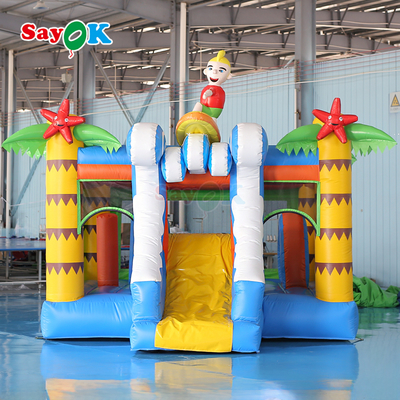 Sayok Surf Themed قصر القفز المضخم Commercial Bouncy Castle Combo المضخم للأطفال
