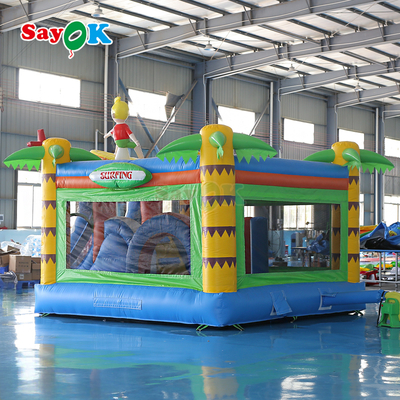 Sayok Surf Themed قصر القفز المضخم Commercial Bouncy Castle Combo المضخم للأطفال
