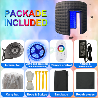 كشك صور قابل للنفخ 360 درجة للفعاليات التجارية للإيجار قابل للتخصيص