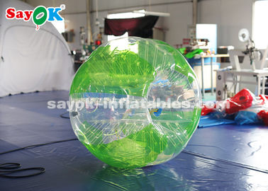 نفخ البدلة لعبة 1.5m 0.8mm PVC نفخ فقاعة كرة القدم شفافة / أحمر / أخضر اللون