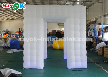 خيمة حفلات قابلة للنفخ بثلاثة أبواب - بوث صور قابل للنفخ 2.5 متر مكعب مصباح LED محمول