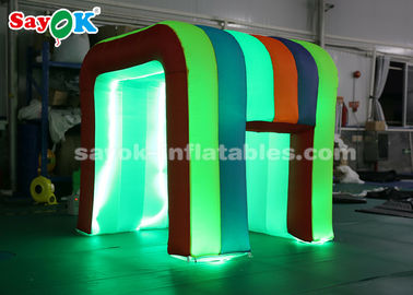 خيمة حفلات قابلة للنفخ بألوان قوس قزح مزودة بإضاءة ليد صغيرة تفجير صور بوث للأطفال SGS ROHS