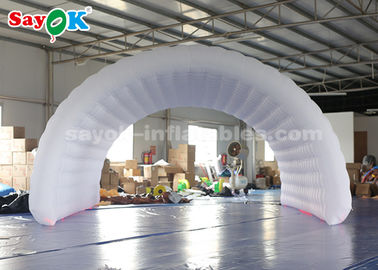 خيمة عائلية قابلة للنفخ ، خيمة رياضية بيضاء بمدخل قابل للنفخ ، سهلة التنظيف والحمل