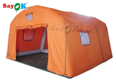 خيمة طوارئ قابلة للنفخ مقاومة للحريق PVC القماش المشمع خيمة طبية قابلة للنفخ / خيمة إغاثة طبية