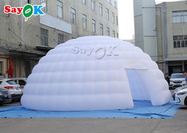الذهاب في الهواء الطلق خيمة الهواء مزدوجة خياطة 8 متر الأبيض نفخ الهواء خيمة / معرض قبة القباني خيمة