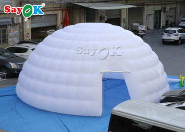 الذهاب في الهواء الطلق خيمة الهواء مزدوجة خياطة 8 متر الأبيض نفخ الهواء خيمة / معرض قبة القباني خيمة