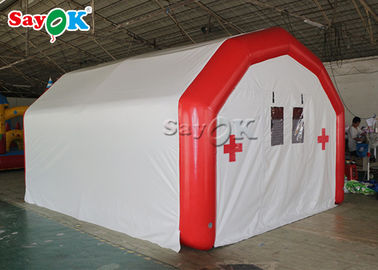 خيمة طوارئ قابلة للنفخ أكسفورد القماش خيمة طبية قابلة للنفخ / خيمة تطهير مكعب