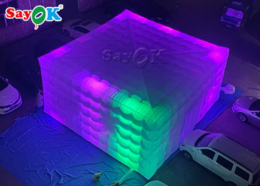 خيمة مكعب قابلة للنفخ مربع ضوء LED عملاق خيمة هوائية قابلة للنفخ للمعارض حدث SGS ROSH