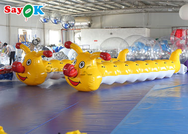 البالونات الحيوانية القابلة للنفخ 6m مزحة كرنفال الزخرفة اليرقة القابلة للنفخ لألعاب بناء الفريق