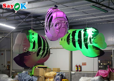 مركز تسوق معلق أسماك استوائية بطول 2 متر قابل للنفخ للإضاءة