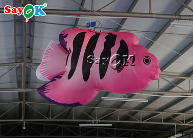 مرحلة معلقة الديكور 2 متر أسماك استوائية قابلة للنفخ مع أضواء LED