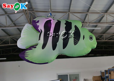 احتفالي التجارية 2M الديكور نفخ الأسماك الاستوائية مع LED